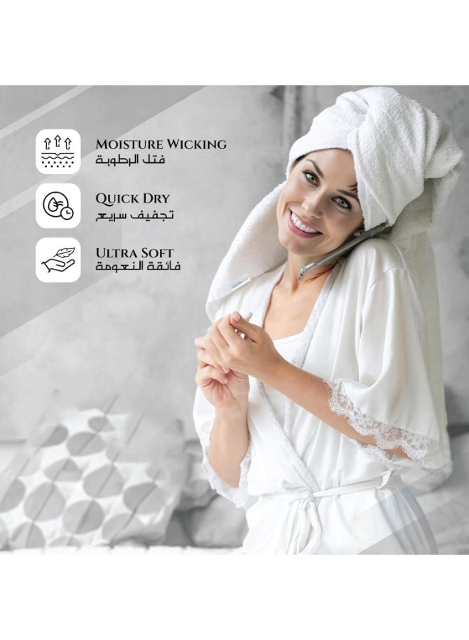 NextHIAS Luxury Cotton Bath Towel 70x140 cm - Premium Hotel & Spa Quality White Towel, Highly Absorbent, Quick-Drying, Ultra-Soft for Bathroom, Gym & Guest Use (Pack of 1) - Image 5