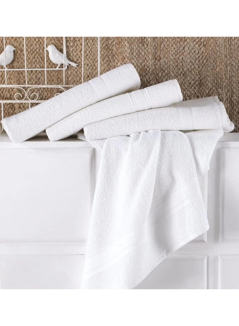 NextHIAS Luxury Cotton Bath Towel 70x140 cm - Premium Hotel & Spa Quality White Towel, Highly Absorbent, Quick-Drying, Ultra-Soft for Bathroom, Gym & Guest Use (Pack of 1) - Image 4