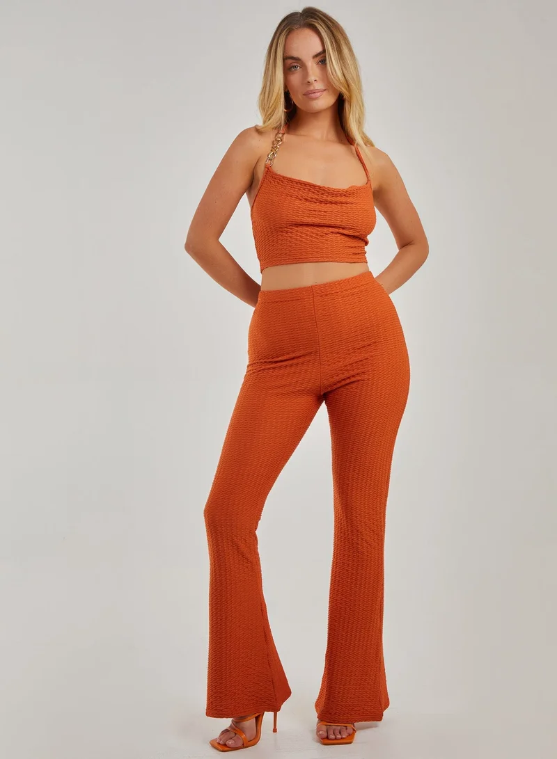 Pink Vanilla Waffle Chain Gold Top