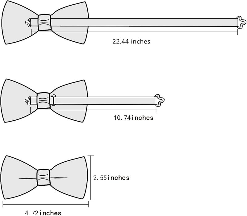 Barry.Wang Store Paisley Striped Bow Tie for Men Silk Pre-Tied Bowtie Pocket Square Cufflinks Set Formal Wedding Party Prom - Image 5