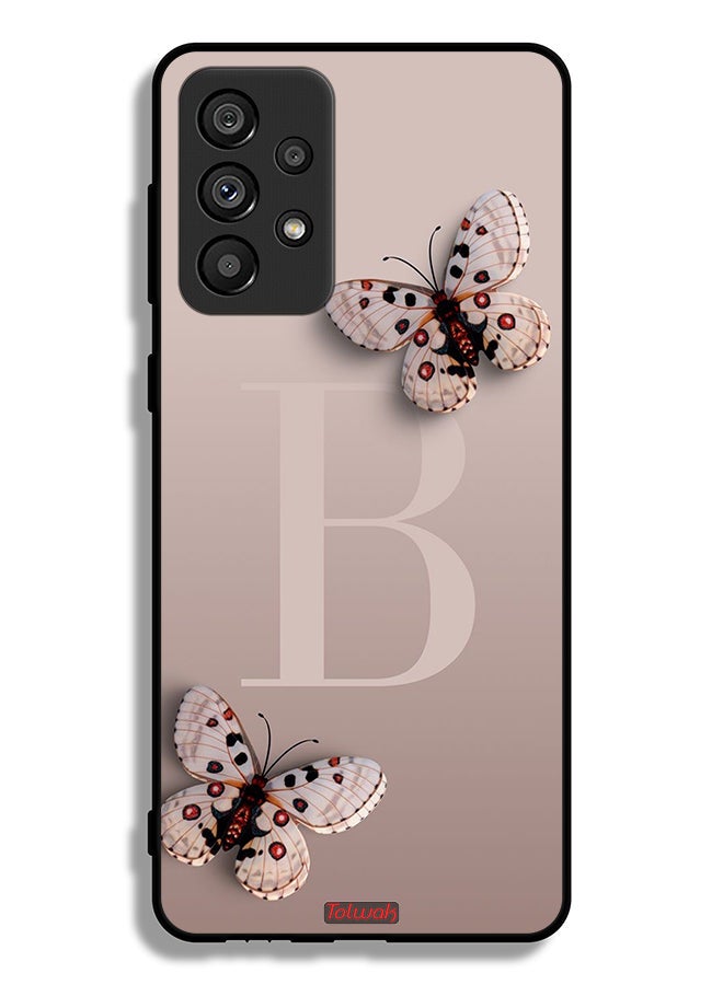 Tolwak غطاء حماية لهاتف سامسونج جالاكسي A73 5G مزين بالفراشات - Image 1