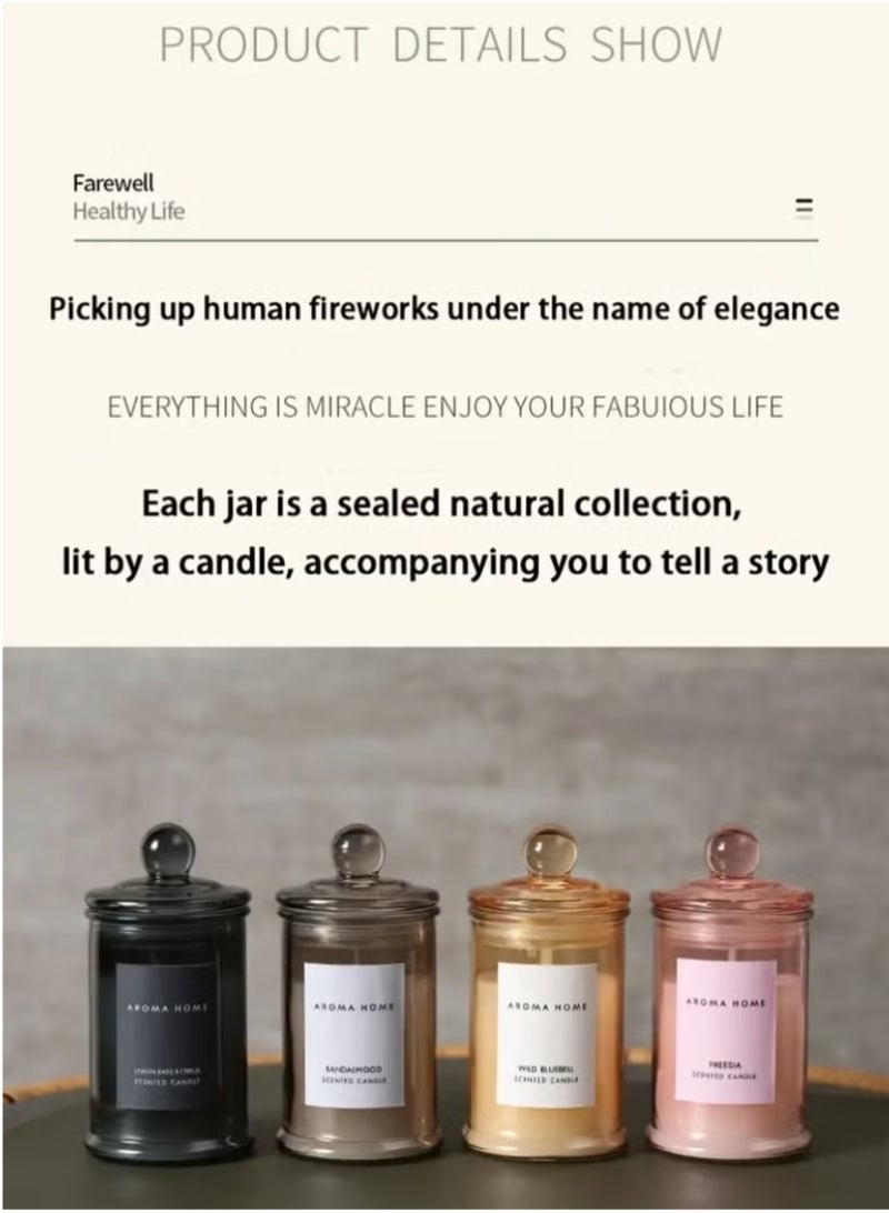 Aroma Home Naturals Luxury Candles Scented Candle Jar with Lid Perfect Design Perfect Gift for Home Decor Fashion 95g (Eucalyptus) - Image 4
