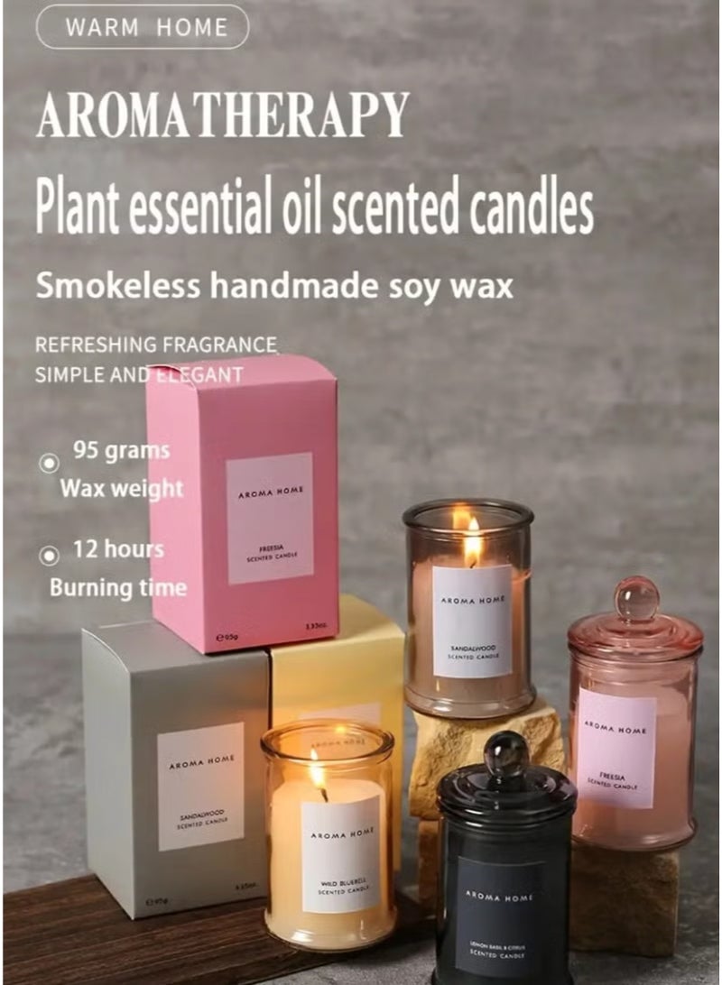 Aroma Home Naturals Luxury Candles Scented Candle Jar with Lid Perfect Design Perfect Gift for Home Decor Fashion 95g (Eucalyptus) - Image 5