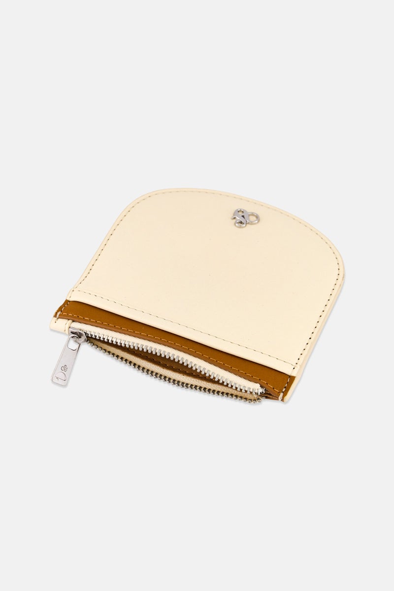 Scotch & Soda Women Brand Logo Mini Wallet, Cream  - Image 3