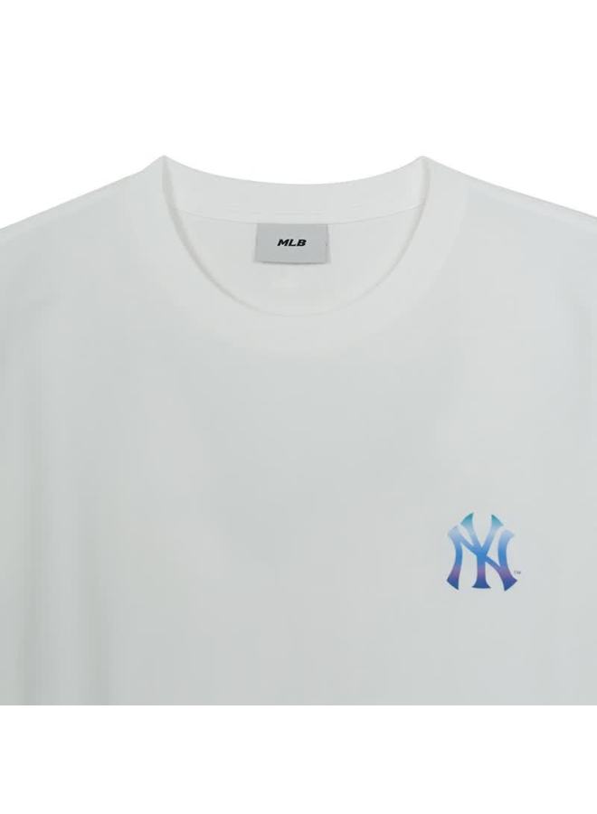 Mlb Uni Short Sleeve Back Logo Cooling T-shirt Sports Casual 26 New 3atsb0663-50whs-l - Image 2