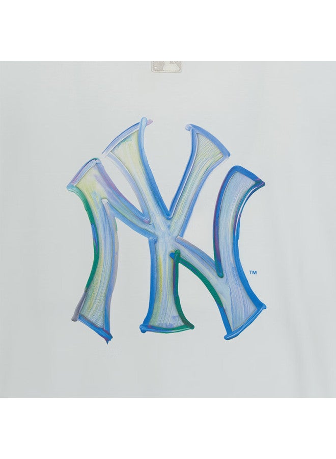 Mlb Uni Short Sleeve Back Logo Cooling T-shirt Sports Casual 26 New 3atsb0663-50whs-l - Image 5