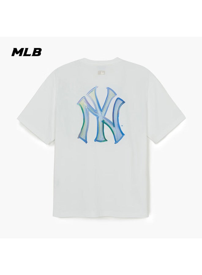 Mlb Uni Short Sleeve Back Logo Cooling T-shirt Sports Casual 26 New 3atsb0663-50whs-l - Image 1