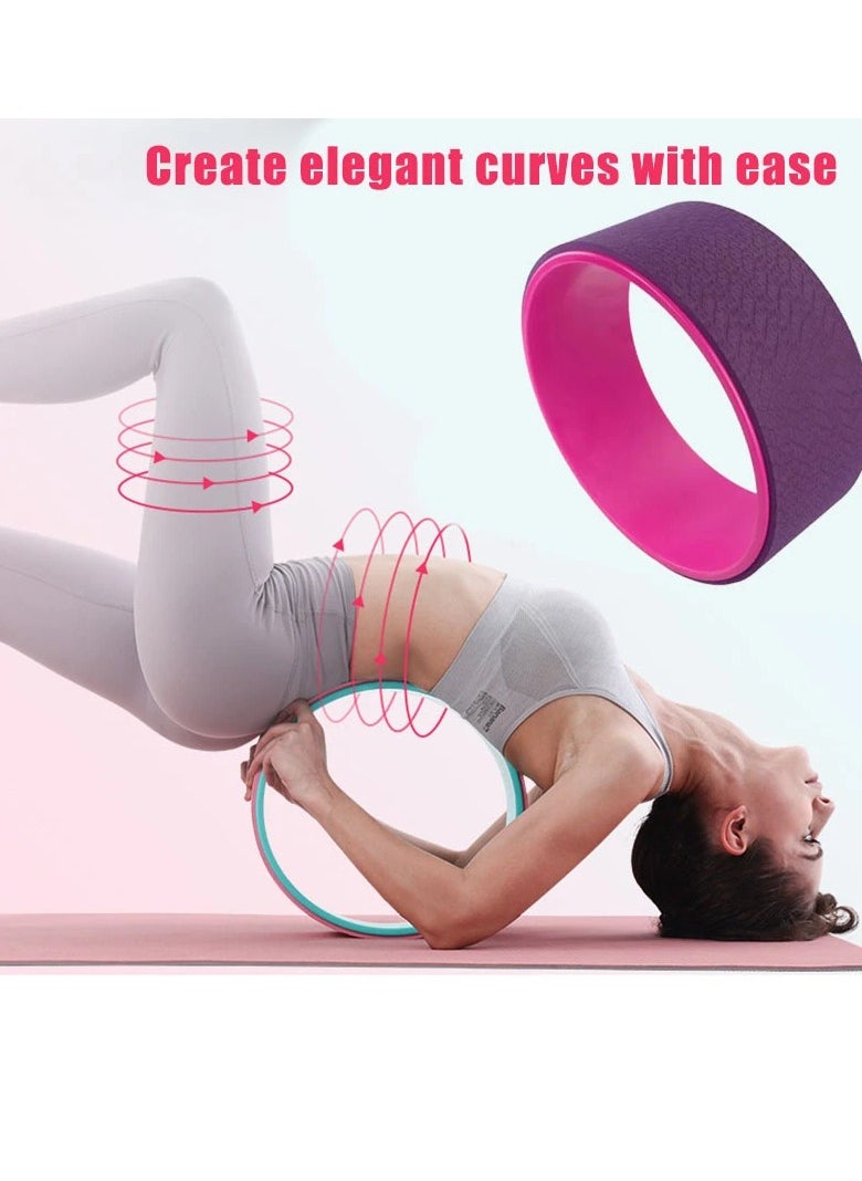 Spall Yoga Wheel, Nonslip Yoga Prop Wheel Strongest & Most Comfortable Yoga Roller for Improving Yoga Poses & Backbends, Stretching, Improving Flexibility  - Image 2