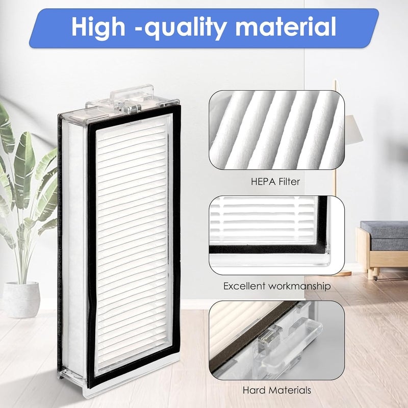 (7 حزمة) مرشحات HEPA استبدال Q5 Max+ Ultra المتوافقة مع Roborock Q5 Max+، Q5 Pro، Q5 Pro+، Q8 Max، Q8 Max+، Q7، Q7+، Q7 Max، Q7 Max+، Q5 Duoroller+ مكنسة روبوتية، طقم مرشحات، طقم ملحقات - Image 3