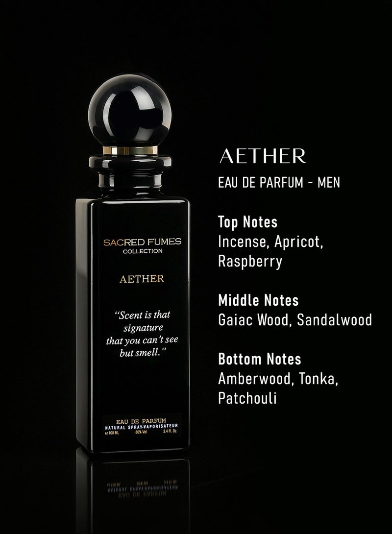 ديفينا مجموعة ساكريد فيوم، عطر إيثر ١٠٠ مل - عطر عود فاخر للرجال | نفحات من الجلد والباتشولي والعود لرائحة قوية تدوم طويلًا - Image 3