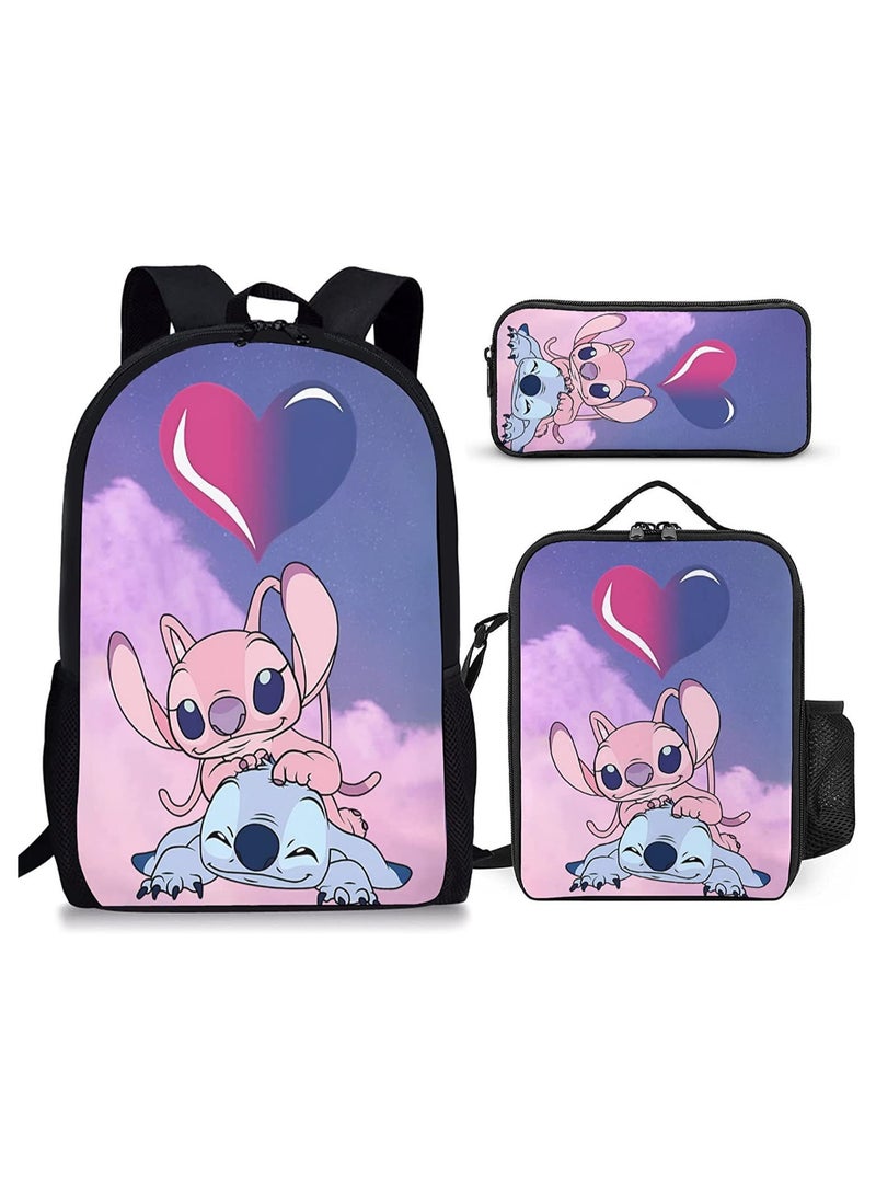STITCH Stitch Primary And Secondary School Students' Three-Piece Backpack 29*42*16c