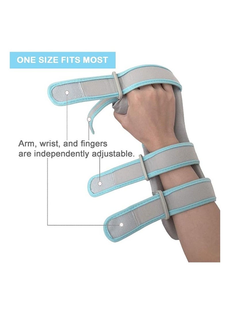 Apustim Wrist Support Adjustable Finger Splint Orthosis Rest Hand Splint Night Wrist Splint Support Immobilizer For Wrist Sprain Arthritis Tendonitis Pain Relief （Left） - Image 2