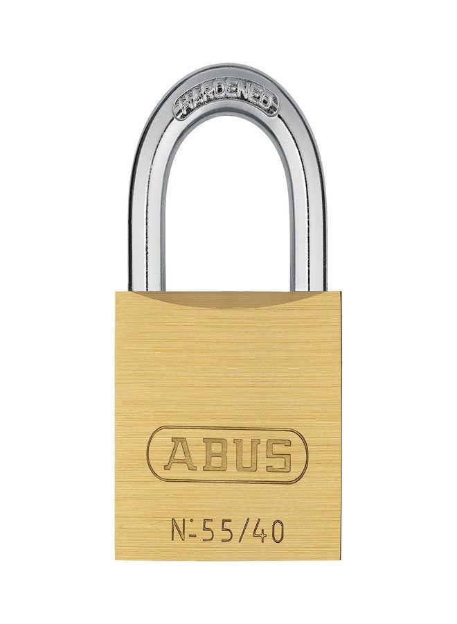 ABUS 55/40 Solid Brass Padlock with 2 Keys for School, Gym, Cabinet 1 1/2in (40mm) Wide, Keyed Alike (Keyed Different, 1) - Image 1