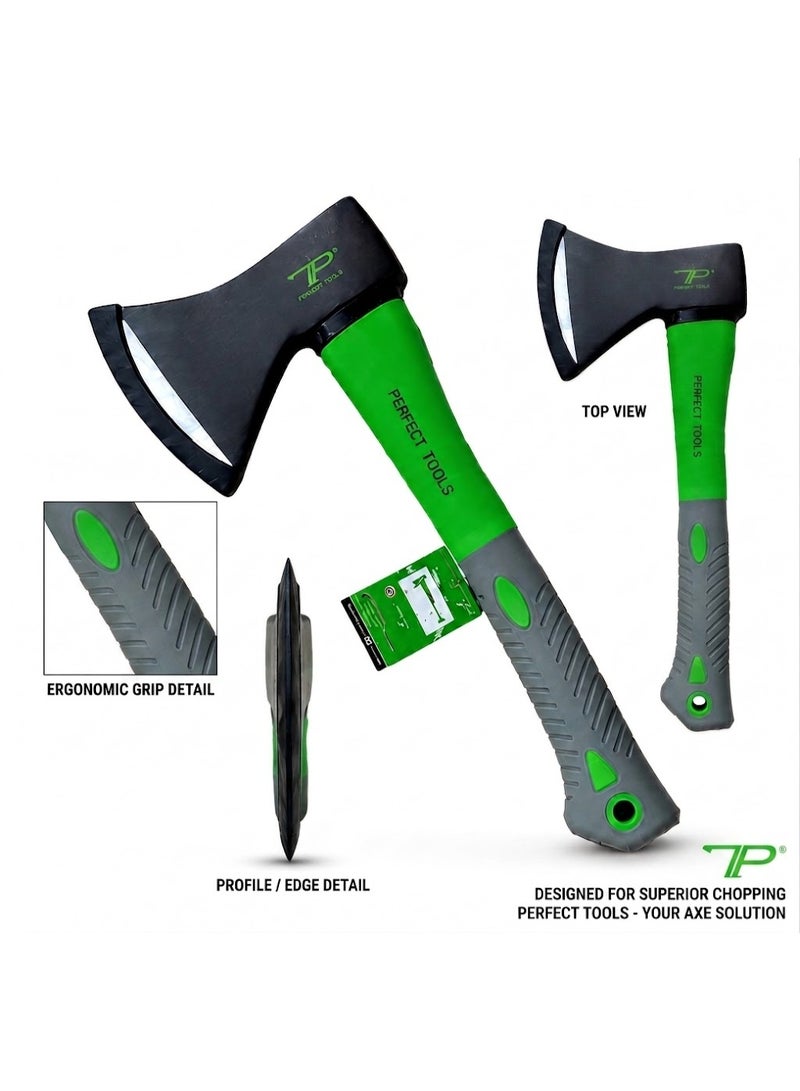 Perfect Tools PX48A 500GM S-Type Axe with Ergonomic Plastic Handle | Drop Forged Steel Head | Heavy Duty Wood Cutting & Splitting Axe - Image 3