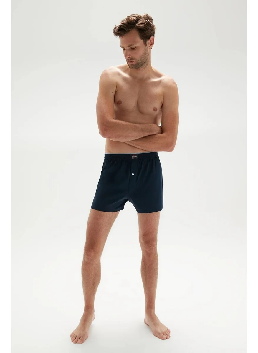 إيردم Men's Combed Cotton Plain Color Boxer 1400 - 3 Pieces