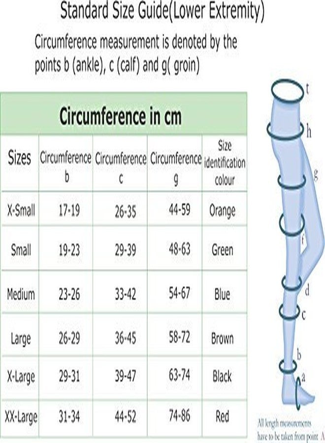 داينا جوارب ضغط طبية من داينا لعلاج الدوالي! مع ضغط متدرج (أسفل الركبة - مقاس كبير جدًا، النوع: بيج - الفئة 2)… - Image 4