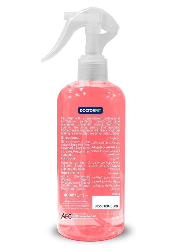 DoctorPet Doctor Pet Pomegranate Fragrance Mist Cologne 400ML - Image 2
