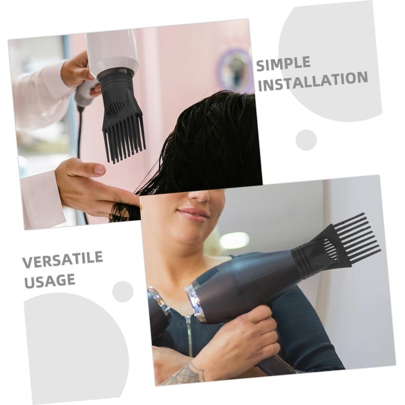 6Pcs Hair Dryer Comb Nozzle Replacement Blow Dryer Attachments for Salon Home Use Durable Styling Tools for Straightening Blowdrying Compatible with Brands - Image 3