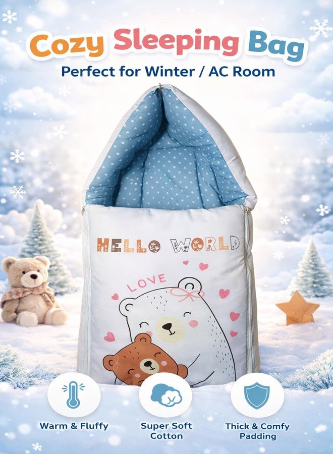 Tiny Tycoon 3 in 1 Baby Carry Bed, Sleeping Bag & Carry Nest, Cotton Baby Bedding for New Born & Infant, Portable Bassinet, for Carrying & Unisex Baby Sleeping Bed | 0 to 2 Years - Image 3