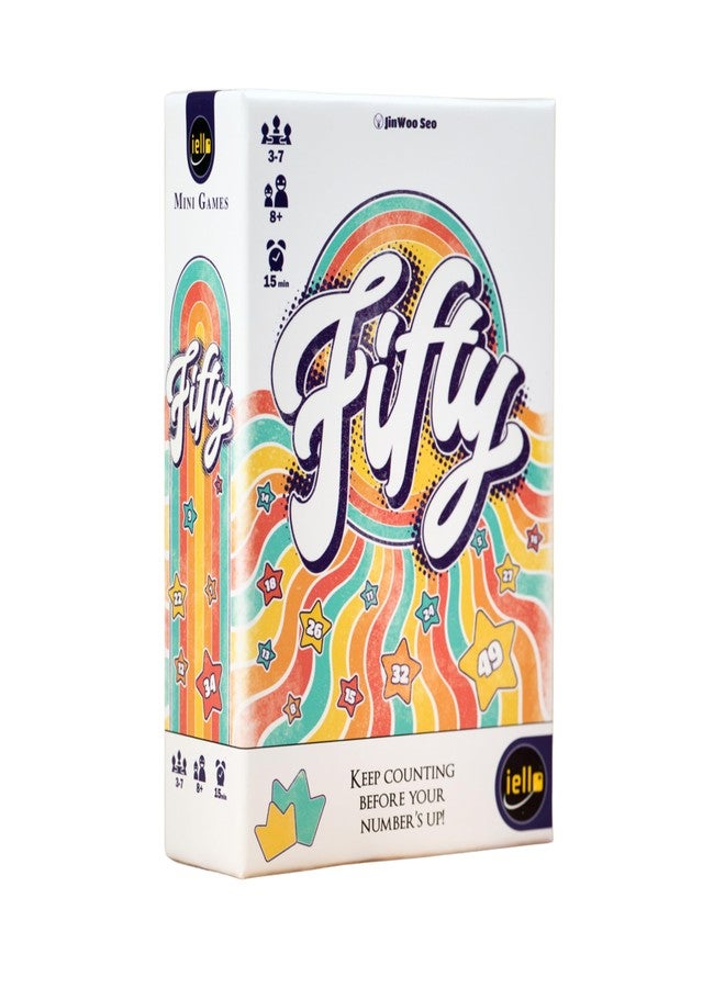 IELLO Fifty, Strategy Board Game, Bet On The Best Number Sequence to Score Big, 15 Minute Game Play, for 3 to 7 Players, for Ages 8 and up - Image 1