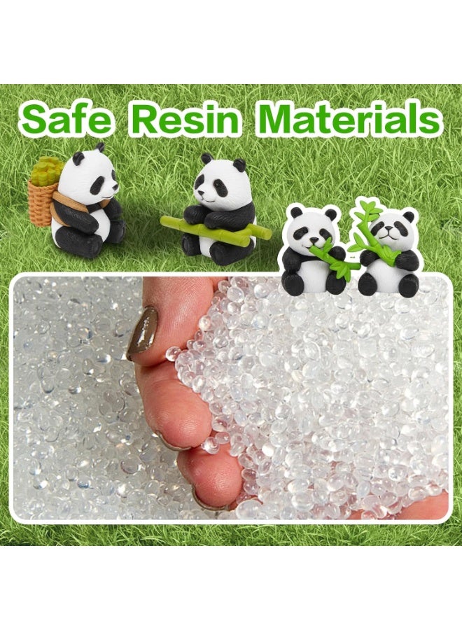 8pcs Mini Panda Figurines, Panda Car Dashboard Decor, Fairy Garden Accessories Outdoor for Garden Decor, Landscape Decor, DIY Craft, Dollhouse, Succulents & Home Decoration - Image 3