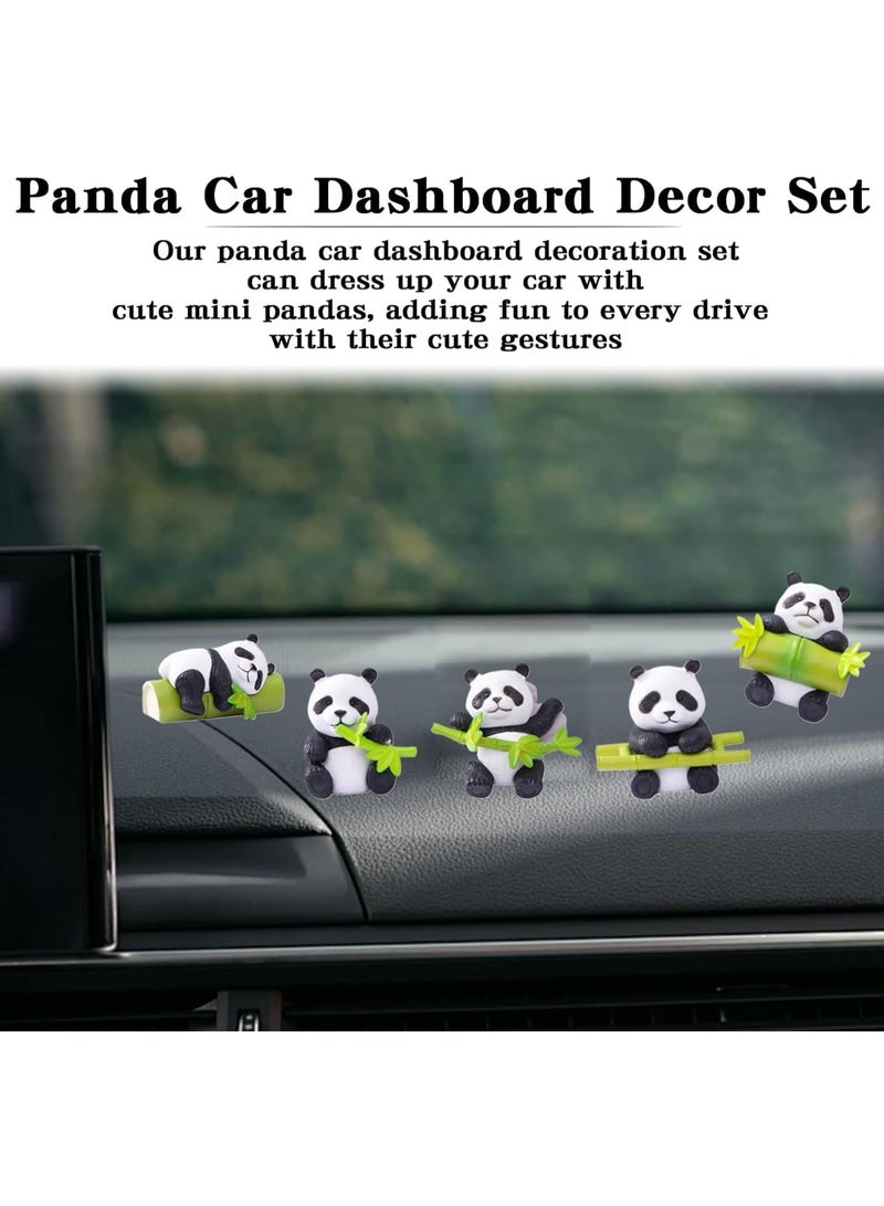 8pcs Mini Panda Figurines, Panda Car Dashboard Decor, Fairy Garden Accessories Outdoor for Garden Decor, Landscape Decor, DIY Craft, Dollhouse, Succulents & Home Decoration - Image 2
