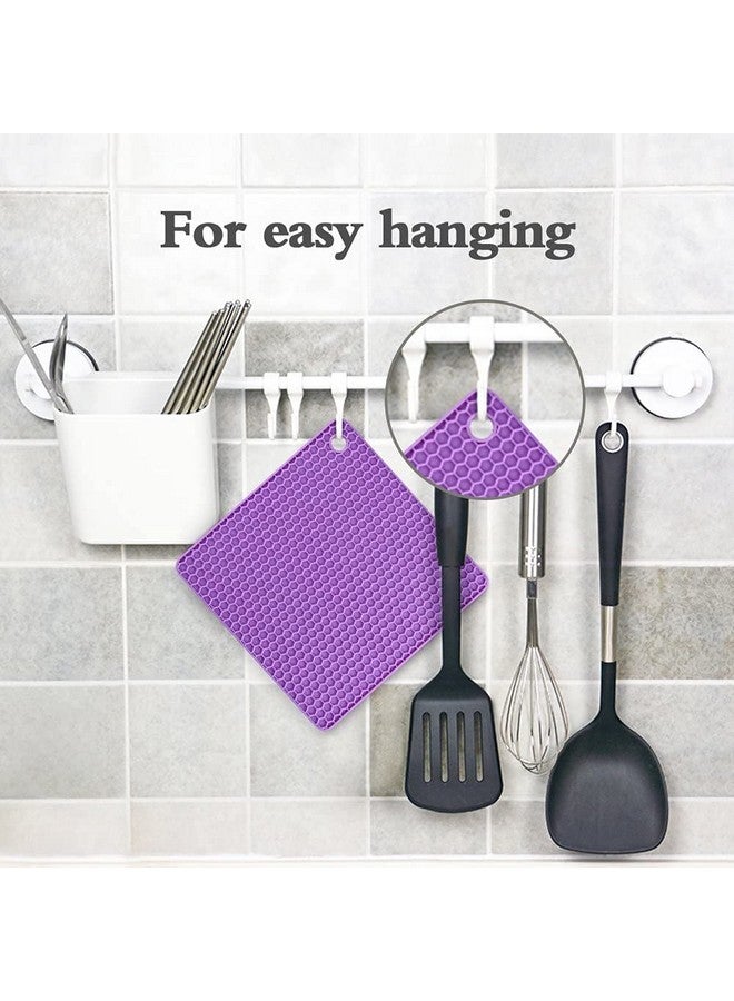 P-Plus International Silicone Trivets Mat for Dish Hot Pads for Counter Top,Pan and Pot Heat Resistant Hot Protector (Square_B Pack of 6 Random) - Image 4