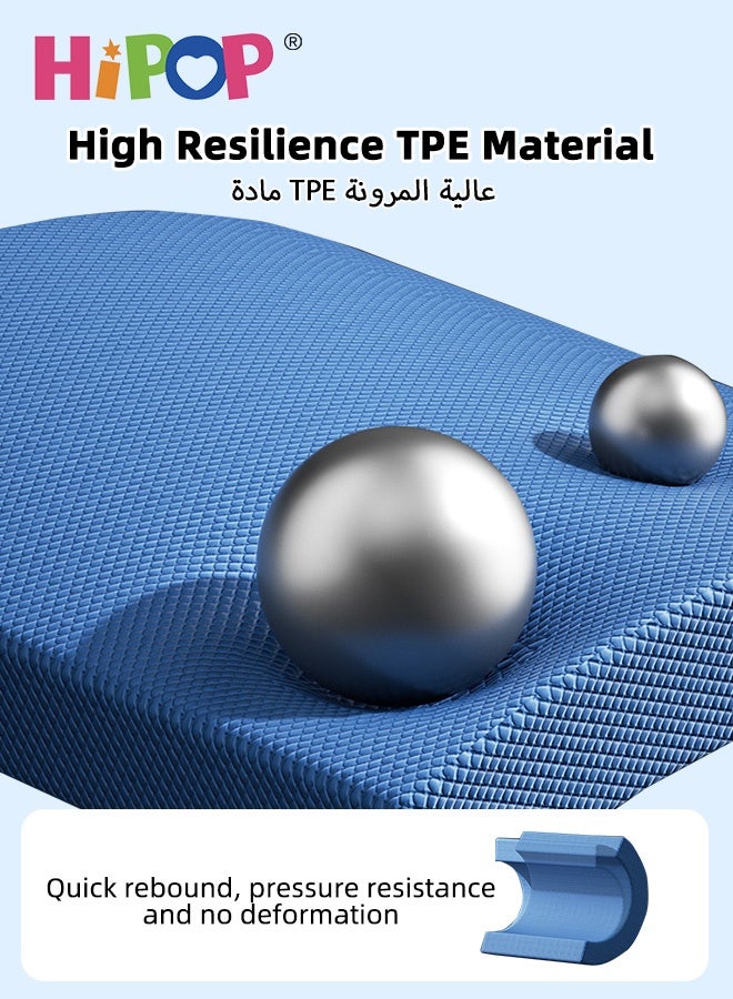 HIPOP 5cm TPE Fitness Mat, Thickened Gym Fitness mat with Anti-Slip Eco-Friendly Exercise Mat for Yoga, Pilates, and Workout Training - Image 4