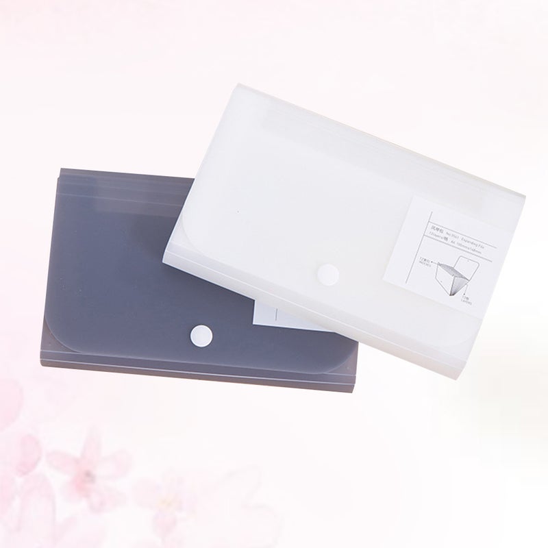 2PCS Multi-Layer Classified Folders Portable Accordion Folder Practical File Folder for Students Teachers Staff (Grey, White) - Image 5