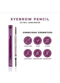 blinc Blinc Eyebrow Pencil, Dual-Sided Precise, Fine Tip Eyebrow Pencil with Vitamins C & E, Natural Finish, Long-Wearing, Water-Resistant, Vegan, Gluten-Free & Cruelty-Free, Dark Brunette, 0.09g/0.003 Oz  - Image 2