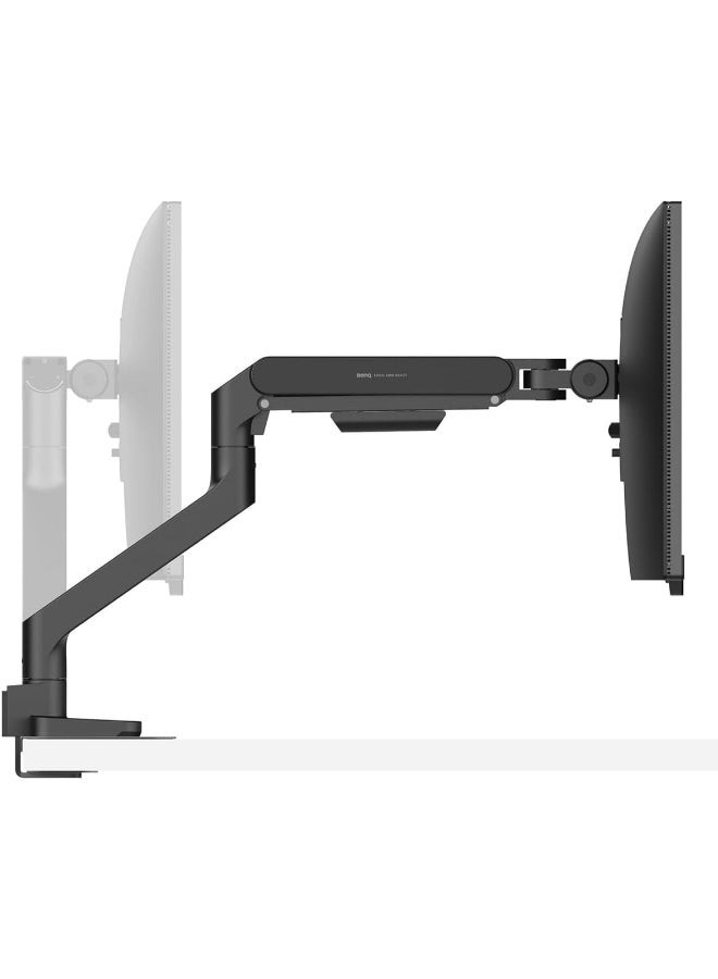 BenQ BSH01 Ergo Monitor Arm, Gas Spring Desk Mount 17–45" up to 20kg, Heavy Duty, Curved Monitor Compatible, Top Clamp/Grommet, No Sag, VESA 75x75/100x100, reinforcement plate,5Y Warranty - Image 2