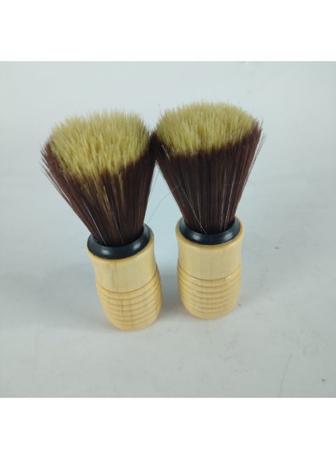 2 PCS Shaving Brush - Long Bristles -  Handle - Easy Use & Clean Cream Applicator - For Personal & Professional Use
