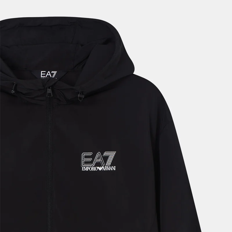 EA7 Emporio Armani Black Men's Logo Hoodie for Men | Best Price UAE