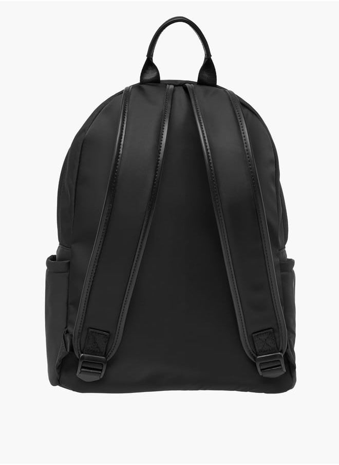 Lee Cooper - Women Logo Print Backpack with Adjustable Shoulder Straps and Coin Pouch - 31x41x19 cm - Image 1