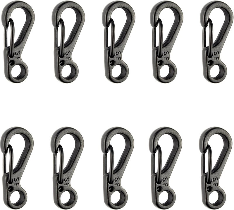 SWATOM Small Mini Carabiner Clip Tiny Spring Snap Hook Keychains Micro Carabiners for Paracord EDC Alloy Key Rings Outdoor Hiking Fishing Camping Backpack Accessories - Image 1
