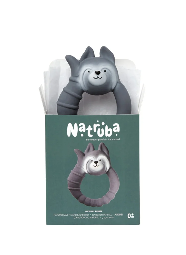 Natruba Natruba Teether Raccoon - Grey