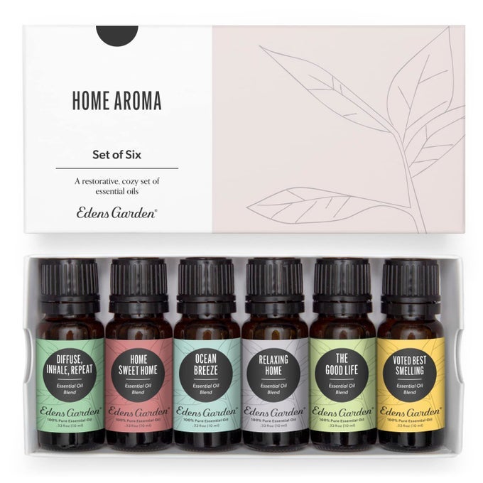 ESSENTIAL OILS HOME AROMA 6 SET 100 PURE THERAPEUTIC GRADE NATURAL FRAGRANCE OIL FREE AROMATHERAPY SCENTS OIL FOR CANDLE MAKING DIFFUSERS HOME RELAXATION 10 ML 6 PACK