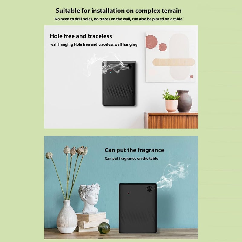 Bakhory Essential Aroma Diffuser with Bluetooth, Aromatherapy Scent Diffuser, Large Coverage 300-500 m³, Aroma Diffuser for Home, Office, Mall, Hotel with 200ml, Black - Image 4