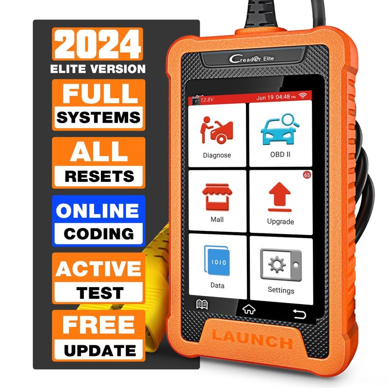 LAUNCH CRE OBD2 Diagnostic Tool for VW/Audi/Skoda/Seat/Bentley/Bugatti/Lamborghini, All Systems: Engine, Transmission, ABS, SRS, TPMS, EPB, ESP etc. 50+ Reset Function, ECU Coding, FCA - Image 1
