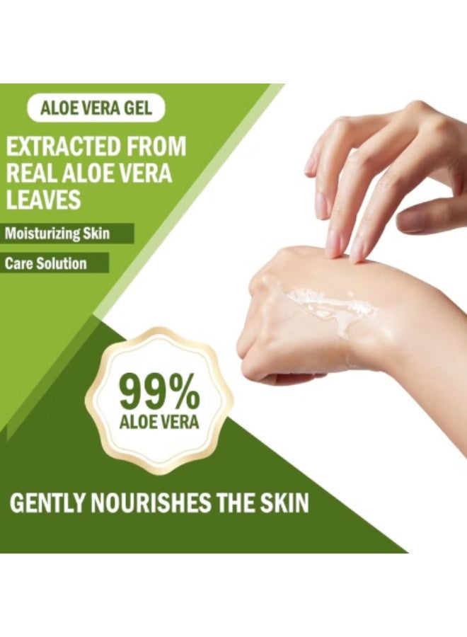 evvoli Aloe 99% Soothing Gel, 270ml No Sticky 99% Aloe Vera Sunburn Relief Moisturizing, Fast Absorbing for Face, Skin, Body & Hair - Image 4