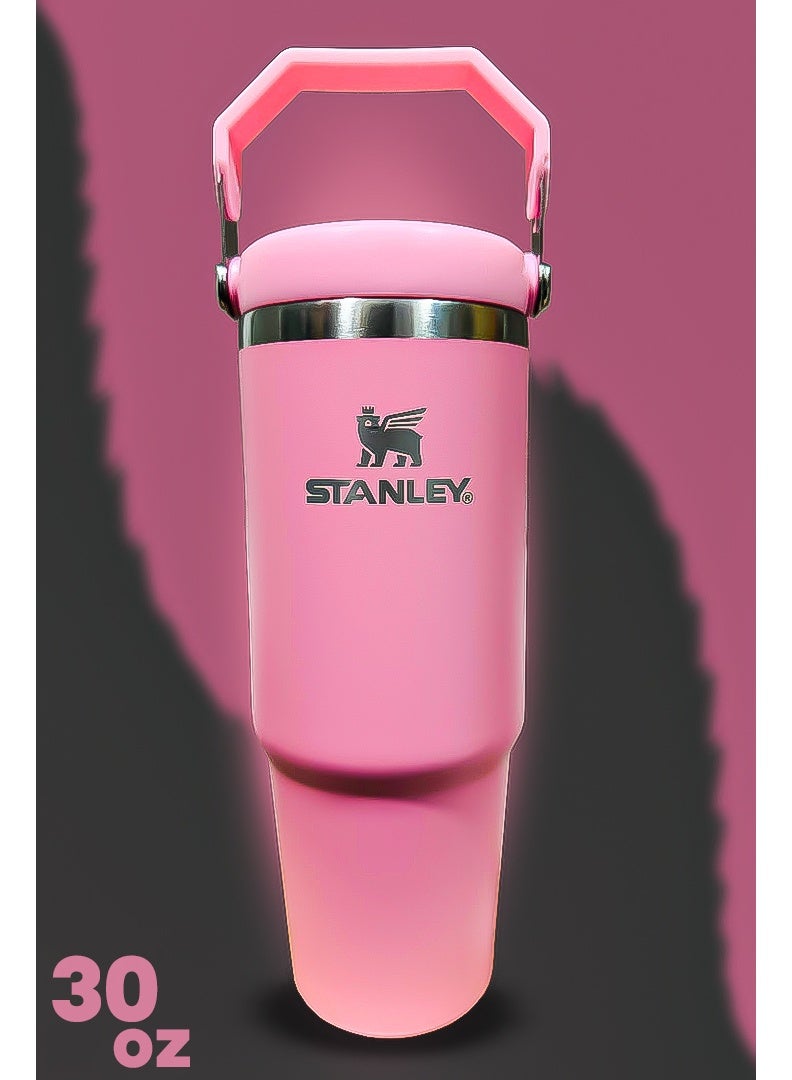 Stanley 30oz Tumbler Stainless Steel Travel Mug with Reusable Straw BPA Free Eco Friendly and Dishwasher Safe Featuring Leakproof FlowState Lid and Double Wall Insulation Keeps Drinks Hot for 16 Hours and Cold for 24 Hours Slim Base Fits Most Car Cup Holders Durable Ergonomic Handle for Convenient Use on the Go - Image 1