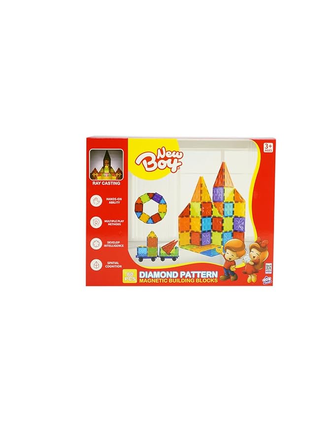 New Boy Magnetic Building Block (80Pcs) - Image 1