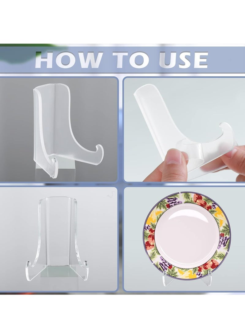 إسكدنيا 2 قطعة حامل أكريليك لوحة الصور الرفوف العرضية المنصات العرض على الطاولة (3 x 2.6 x 2.2 بوصة) - Image 3