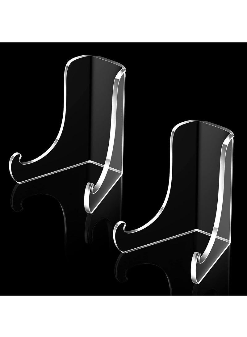 إسكدنيا 2 قطعة حامل أكريليك لوحة الصور الرفوف العرضية المنصات العرض على الطاولة (3 x 2.6 x 2.2 بوصة) - Image 1