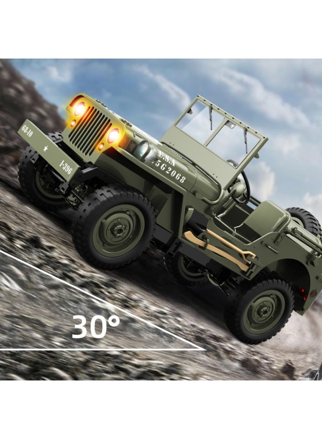 JJRC C8815 Full Scale 1:10 Simulation Jeep Model Toy Four-wheel Drive RC Off-road Remote Control Car-Color:Army Green-standard - Image 3