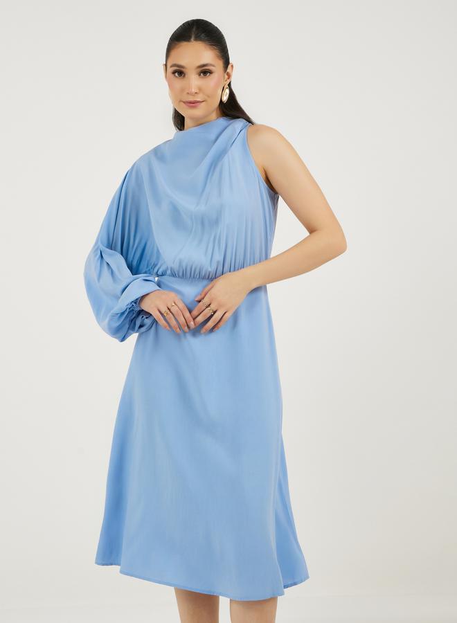 Styli One-Shoulder Midi Dress  - Image 5