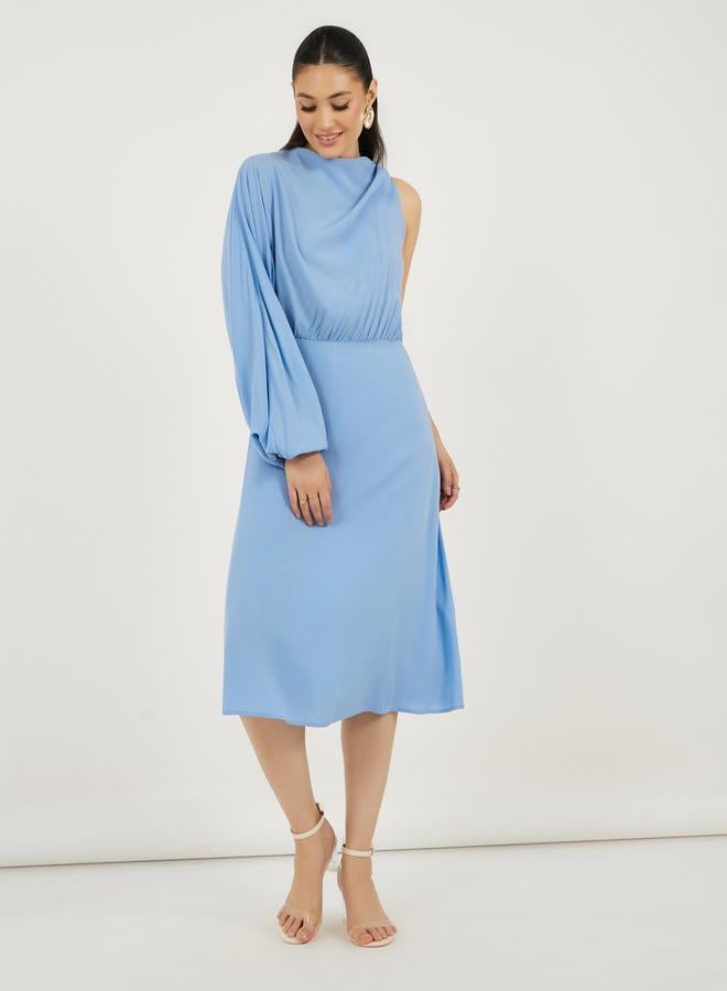 Styli One-Shoulder Midi Dress  - Image 4