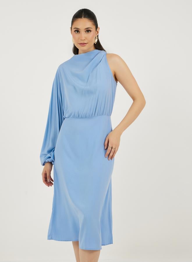 Styli One-Shoulder Midi Dress  - Image 2