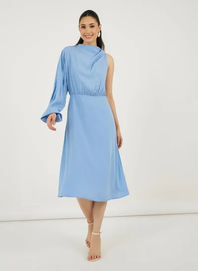 Styli One-Shoulder Midi Dress