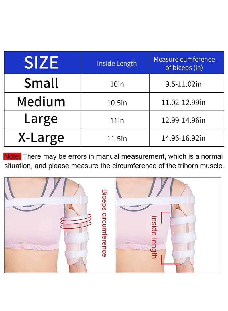 KASTWAVE جبيرة كسر العمود العضدي خفيفة الوزن وقابلة للتنفس، دعامة كسر العضد للذراع العلوي والكتف والذراع الأيسر/الأيمن، وكسر عظم العضد طويل العظام للرجال والنساء (متوسط) - Image 4